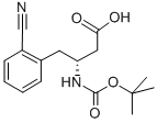 N-叔丁氧羰基-(R)-3-氨基-4-(2-氰基苯基)丁酸, 269726-80-9, 结构式