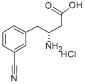 (R)-3-AMINO-4-(3-CYANOPHENYL)BUTANOIC ACID HYDROCHLORIDE Struktur