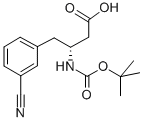 N-叔丁氧羰基-(R)-3-氨基-4-(3-氰基苯基)丁酸,269726-83-2,结构式