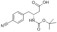 BOC-(R)-3-AMINO-4-(4-CYANO-PHENYL)-BUTYRIC ACID 化学構造式