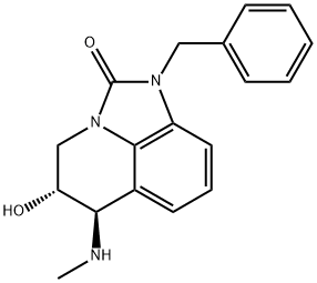 (5R,6R)-1-BENZYL-5-HYDROXY-6-(METHYLAMINO)-5,6-DIHYDRO-4H-IMIDAZO[4,5,1-IJ]CHINOLINE-2(1H)-ON Structure