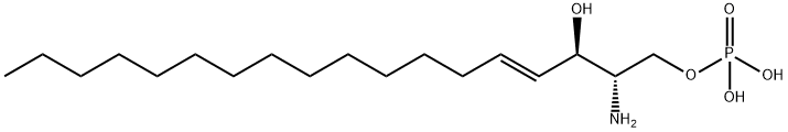 D-エリスロ-スフィンゴシン-1-りん酸 化学構造式