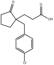 3-[1-[(4-chlorophenyl)methyl]-2-oxo-cyclopentyl]propanoic acid|