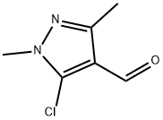 5-氯-1,3-二甲基-1H-吡唑-4-甲醛 结构式