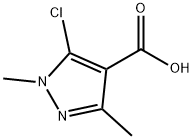5-氯-1,3-二甲基-1H-吡唑-4-甲酸 结构式