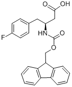 FMOC-(S)-3-AMINO-4-(4-FLUORO-PHENYL)-BUTYRIC ACID Struktur