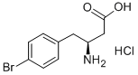 (S)-3-アミノ-4-(4-ブロモフェニル)ブタン酸塩酸塩 化学構造式