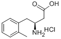 (S)-3-氨基-4-(2-甲基苯基)丁酸盐酸盐, 270062-89-0, 结构式