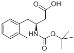 (S)-N-叔丁氧羰基-3-氨基-4-(2-甲基苯基)丁酸, 270062-90-3, 结构式