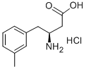 (S)-3-氨基-4-(3-甲基苯基)丁酸盐酸盐, 270062-92-5, 结构式