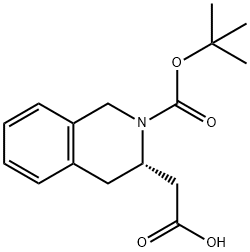 N-叔丁氧羰基-(S)-1,2,3,4-四氢异喹啉-3-乙酸 结构式