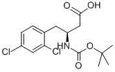 BOC-(S)-3-アミノ-4-(2,4-ジクロロフェニル)酪酸 化学構造式