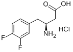 (S)-3-AMINO-4-(3,4-DIFLUOROPHENYL)BUTANOIC ACID HYDROCHLORIDE Struktur