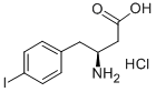 (S)-3-アミノ-4-(4-ヨードフェニル)ブタン酸塩酸塩 化学構造式