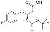 BOC-(S)-3-AMINO-4-(4-IODO-PHENYL)-BUTYRIC ACID 化学構造式