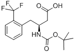 BOC-(S)-3-氨基-4-(2-三氟甲苯基)丁酸 结构式