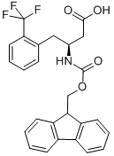 FMOC-(S)-3-氨基-4-(2-三氟甲苯基)丁酸, 270065-75-3, 结构式