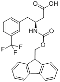 FMOC-(S)-3-氨基-4-(3-三氟甲苯基)丁酸 结构式