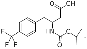BOC-(S)-3-AMINO-4-(4-TRIFLUOROMETHYL-PHENYL)-BUTYRIC ACID 化学構造式