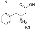 (S)-3-AMINO-4-(2-CYANOPHENYL)BUTANOIC ACID HYDROCHLORIDE Struktur