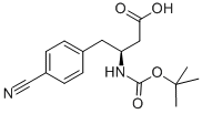 N-叔丁氧羰基-(S)-3-氨基-4-(4-氰基苯基)丁酸 结构式