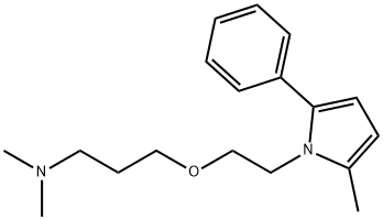 1-[2-[3-(ジメチルアミノ)プロポキシ]エチル]-2-メチル-5-フェニル-1H-ピロール 化学構造式