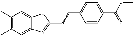 methyl 4-[2-(5,6-dimethyl-2-benzoxazolyl)vinyl]benzoate Structure