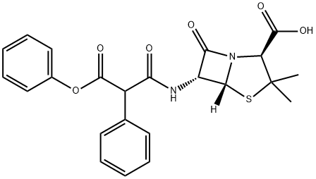 羧苄青霉素苯酯, 27025-49-6, 结构式