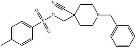 (1-Benzyl-4-cyanopiperidin-4-yl)methyl 4-methylbenzenesulfonate 化学構造式