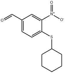 4-(环己硫基)-3-硝基苯甲醛,270262-95-8,结构式