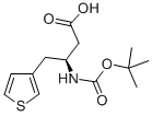 N-叔丁氧羰基-(S)-3-氨基-4-(3-噻吩基)丁酸 结构式