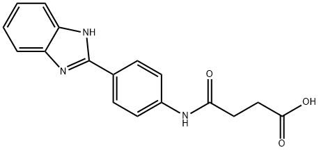 4-[[4-(1H-苯并咪唑-2-基)苯基]氨基]-4-氧代-丁酸, 27031-00-1, 结构式