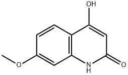 4-羟基-7-甲氧基喹啉-2-酮, 27037-34-9, 结构式