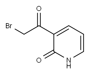 2(1H)-Pyridone, 3-(bromoacetyl)- (8CI) Struktur