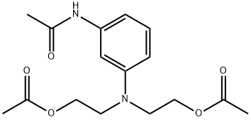 N-[3-[ビス[2-(アセチルオキシ)エチル]アミノ]フェニル]アセトアミド 化学構造式
