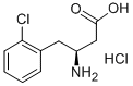 (S)-3-氨基-4-(2-氯苯基)丁酸盐酸盐, 270596-36-6, 结构式