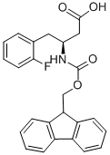 FMOC-(S)-3-氨基-4-(2-氟苯基)-丁酸 结构式
