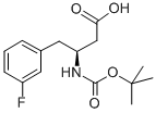 BOC-(S)-3-AMINO-4-(3-FLUOROPHENYL)BUTYRIC ACID Structure