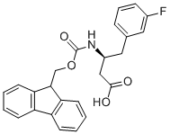 FMOC-(S)-3-AMINO-4-(3-FLUORO-PHENYL)-BUTYRIC ACID Struktur