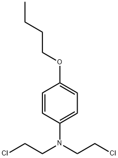 N,N-ビス(2-クロロエチル)-p-ブトキシアニリン 化学構造式