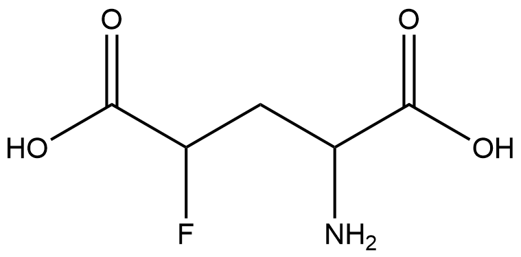 4-フルオロ-2-アミノペンタン二酸 化学構造式