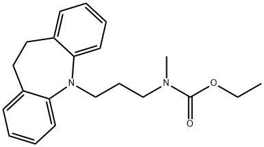 N-[3-[(10,11-ジヒドロ-5H-ジベンゾ[b,f]アゼピン)-5-イル]プロピル]-N-メチルカルバミン酸エチル 化学構造式