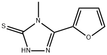5-(2-フリル)-4-メチル-4H-1,2,4-トリアゾール-3-チオール 化学構造式