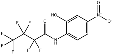 N-(2-ヒドロキシ-4-ニトロフェニル)-2,2,3,3,4,4,4-ヘプタフルオロブチルアミド 化学構造式