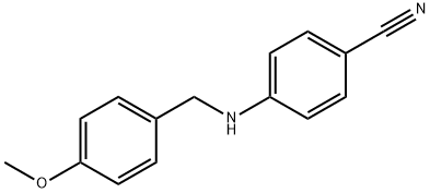 4-{[(4-methoxyphenyl)methyl]amino}benzonitrile Struktur