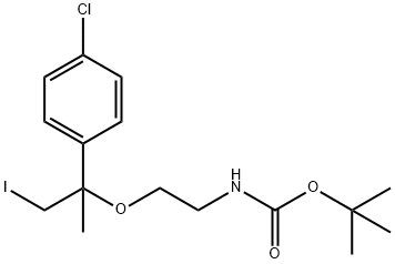 TERT-BUTYL 2-[1-(4-CHLOROPHENYL)-2-IODO-1-METHYLETHOXY]ETHYLCARBAMATE Struktur
