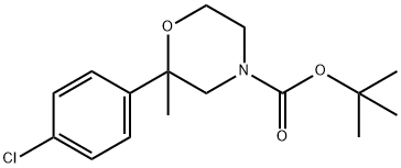 2-(4-氯苯基)-2-N-甲基吗啡啉-4-羧酸叔丁酯, 271245-35-3, 结构式