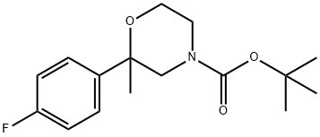 4-BOC-2-(4-FLUOROPHENYL)-2-METHYLMORPHOLINE Structure