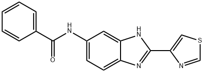 5-benzamido-2-(4-thiazolyl)benzimidazole Struktur