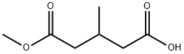 3-メチルグルタル酸モノメチル 化学構造式
